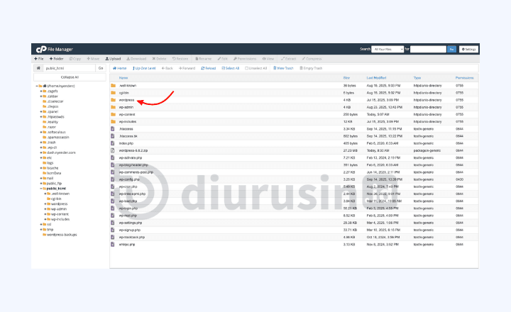 Folder ekstrak WordPress