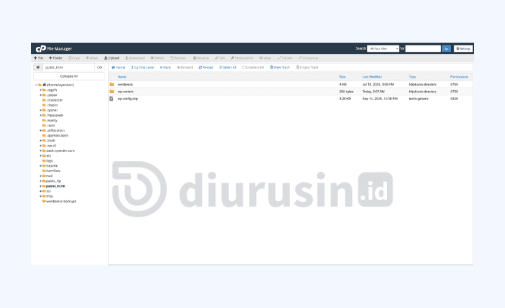Hapus core WordPress